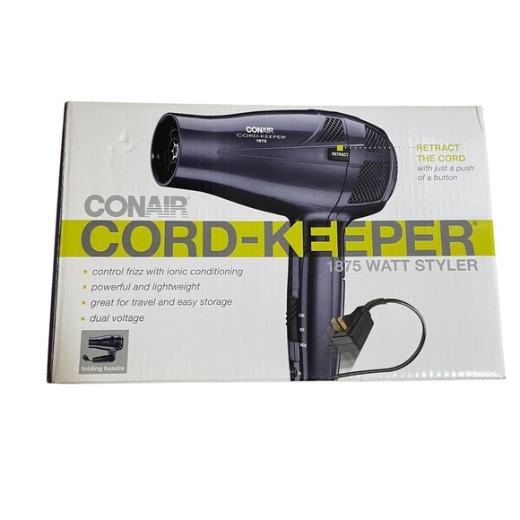Conair Other - Conair Cord-Keeper 1875 Watt Styler Hair Dryer Folding Handle Dual Voltage 289NX